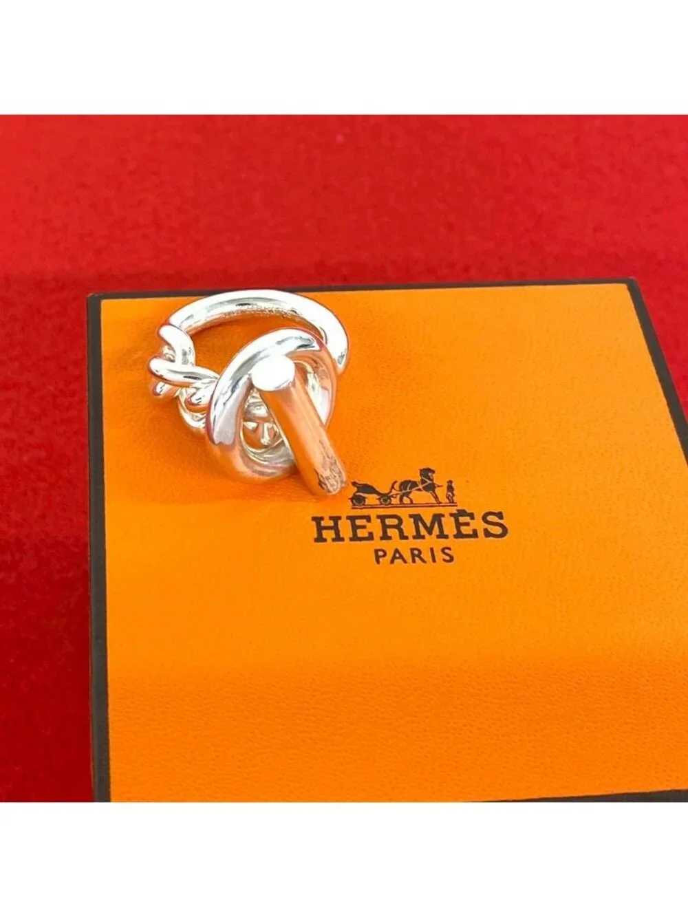 Hermes Croisette Ring 925 Sterling Silver